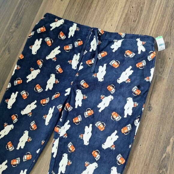 NWT Joe Boxer Bear Beer Printed Fleece Pijama Pants Size 3X Loungewear Sleepwear - Picture 5 of 8